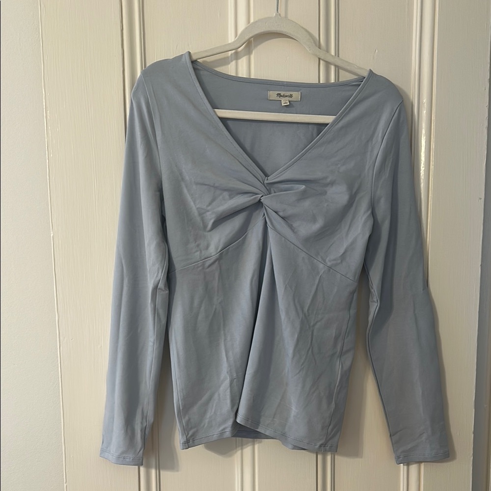Madewell Twist Front Longsleeve Tee, L